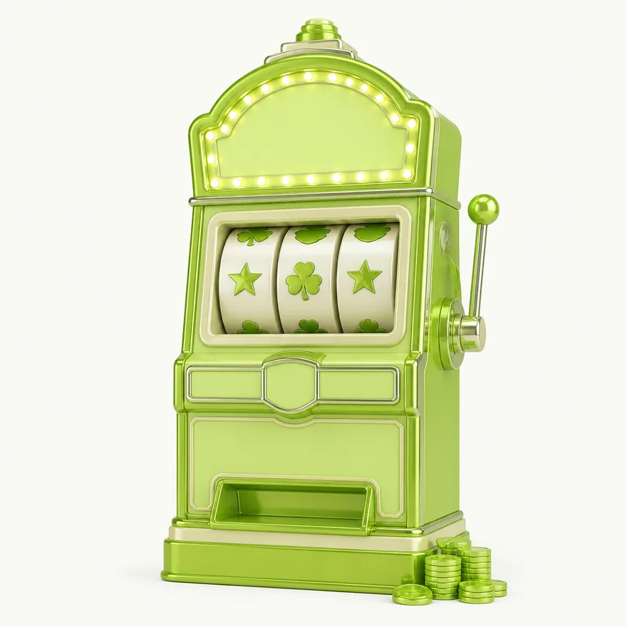 Slot cabinet with marquee — Luckland