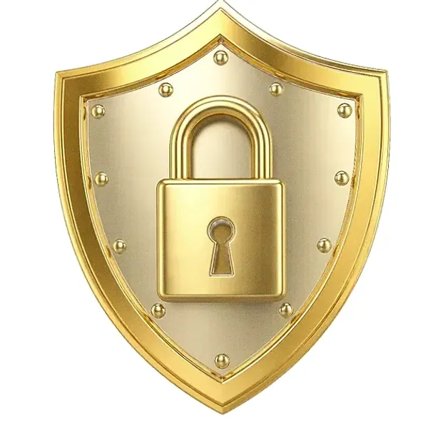 Shield with padlock — Luckland
